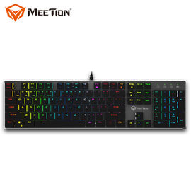 MEETION MK80 Computer Accessories Slim Wired USB Led RGB Backlight PC Arabic Gamer Gaming Mechanical Keyboard
