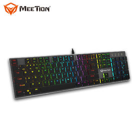 MEETION MK80 Computer Accessories Slim Wired USB Led RGB Backlight PC Arabic Gamer Gaming Mechanical Keyboard