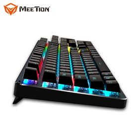 MEETION new macro mechanical switch Colorful LED Back light ergonomics gamer Mechanical Gaming Keyboard