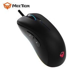 MeeTion GM19 2020 Komputer Tahan Air Dipimpin Ringan Optik RGB Kabel Mouse Tikus Enam Klik Mouse Gaming