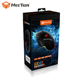 MeeTion Hades G3325 Murah Hitam Tahan Air Rgb PC Kabel Komputer Gaming Mosue Mice